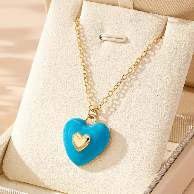 Blue Heart Necklace