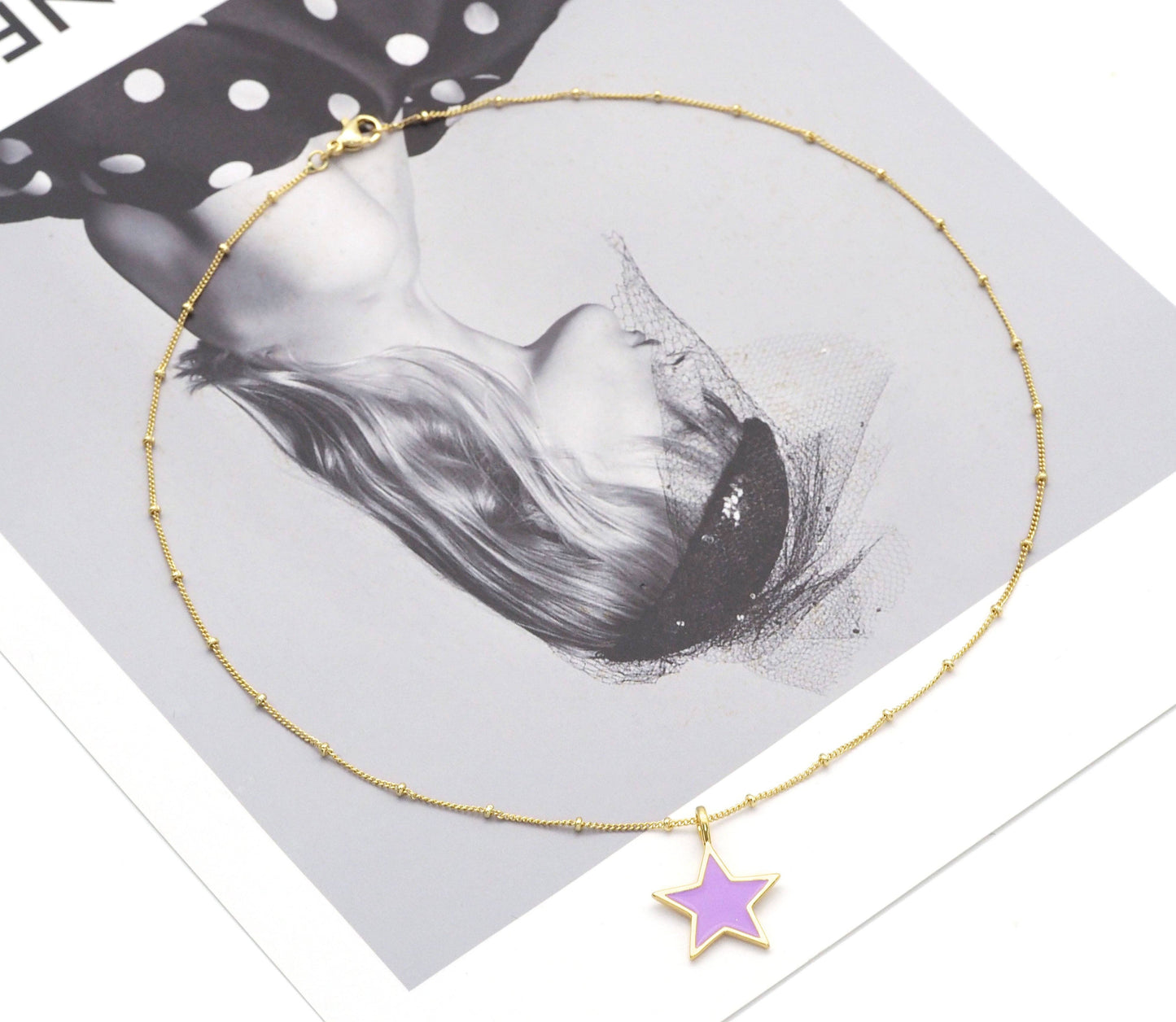 Star Enamel Necklace