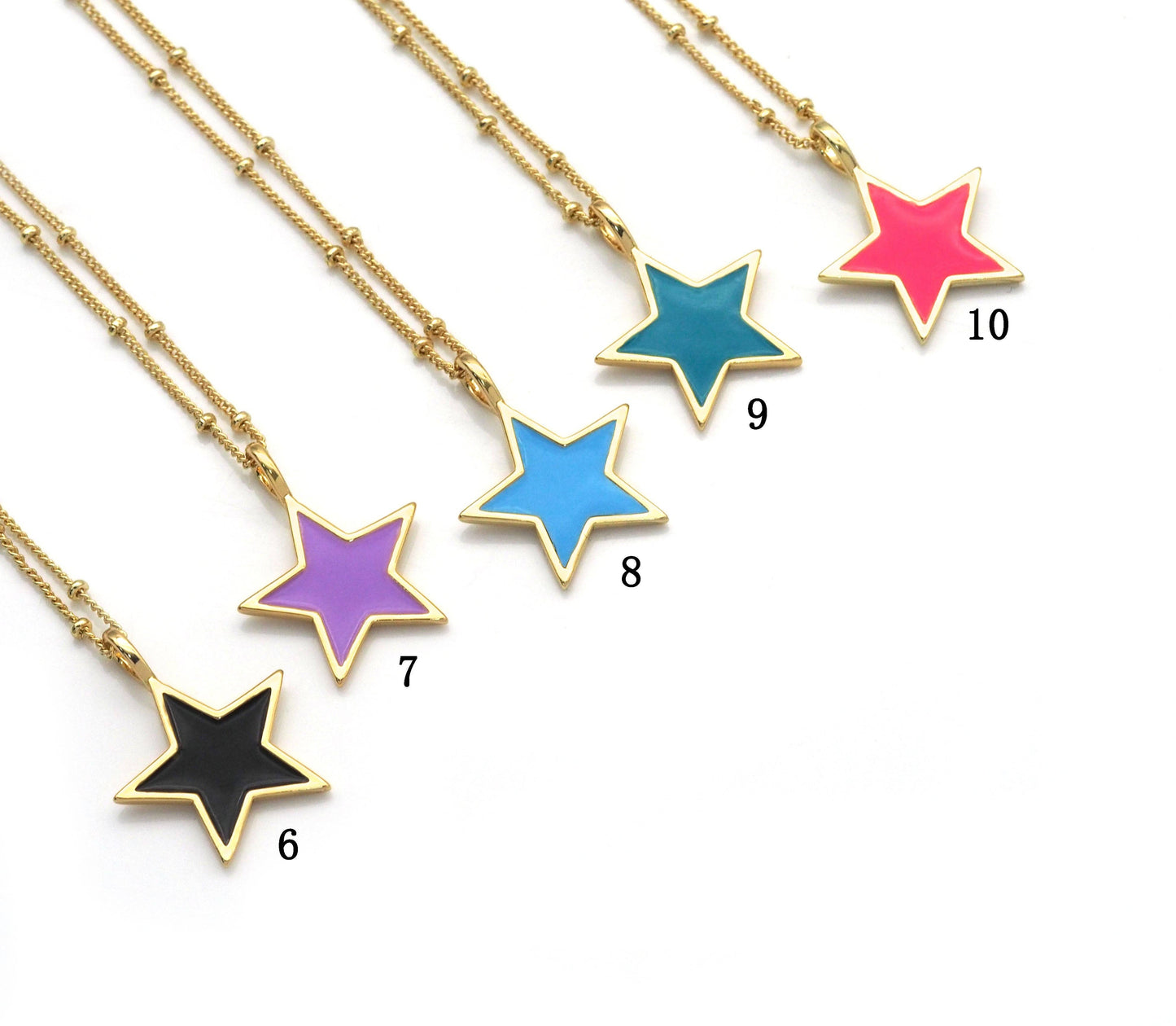 Star Enamel Necklace