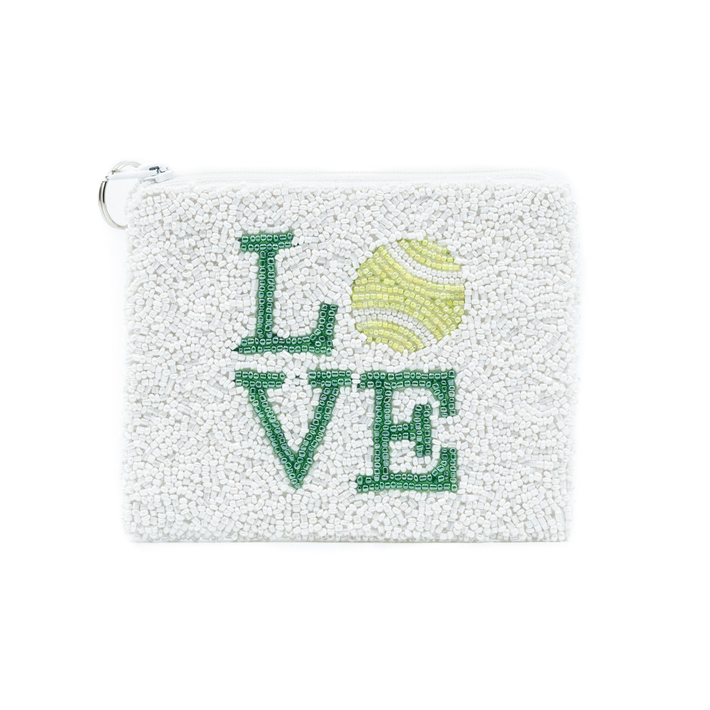 Love Tennis Coin Purse White