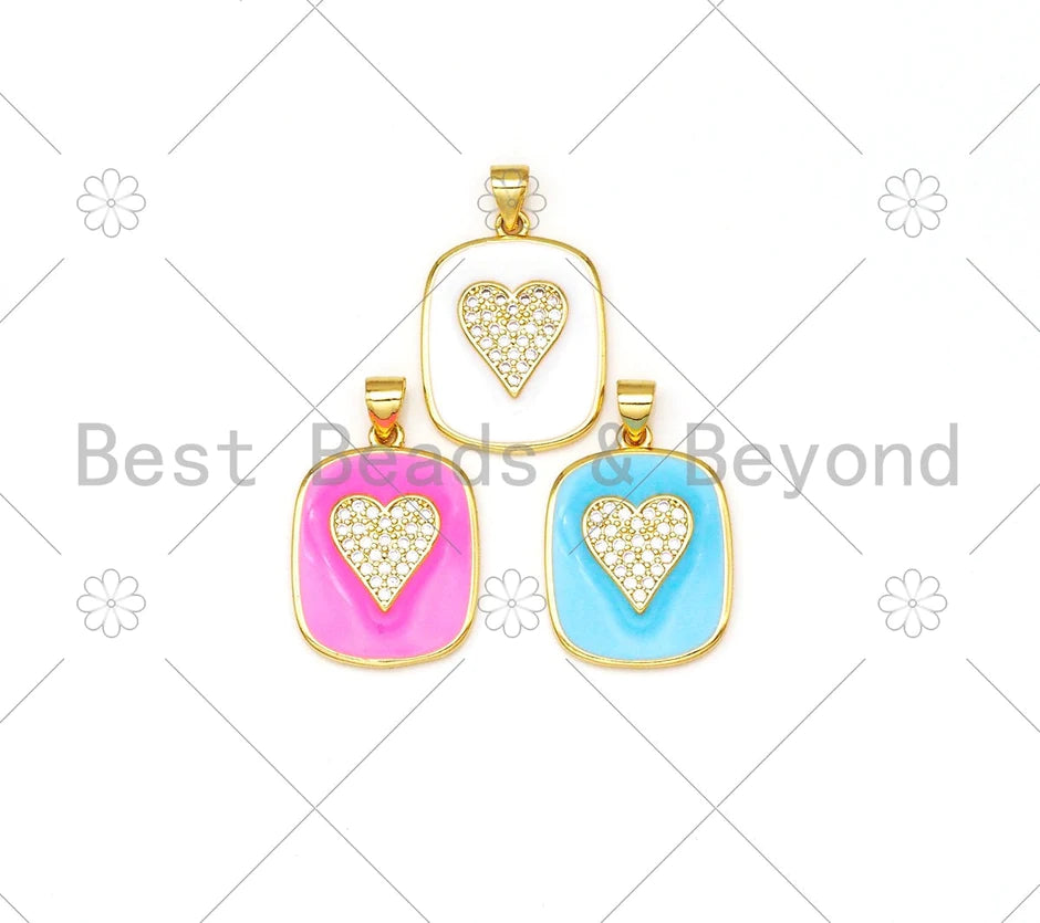 Dog Tag Heart Charms