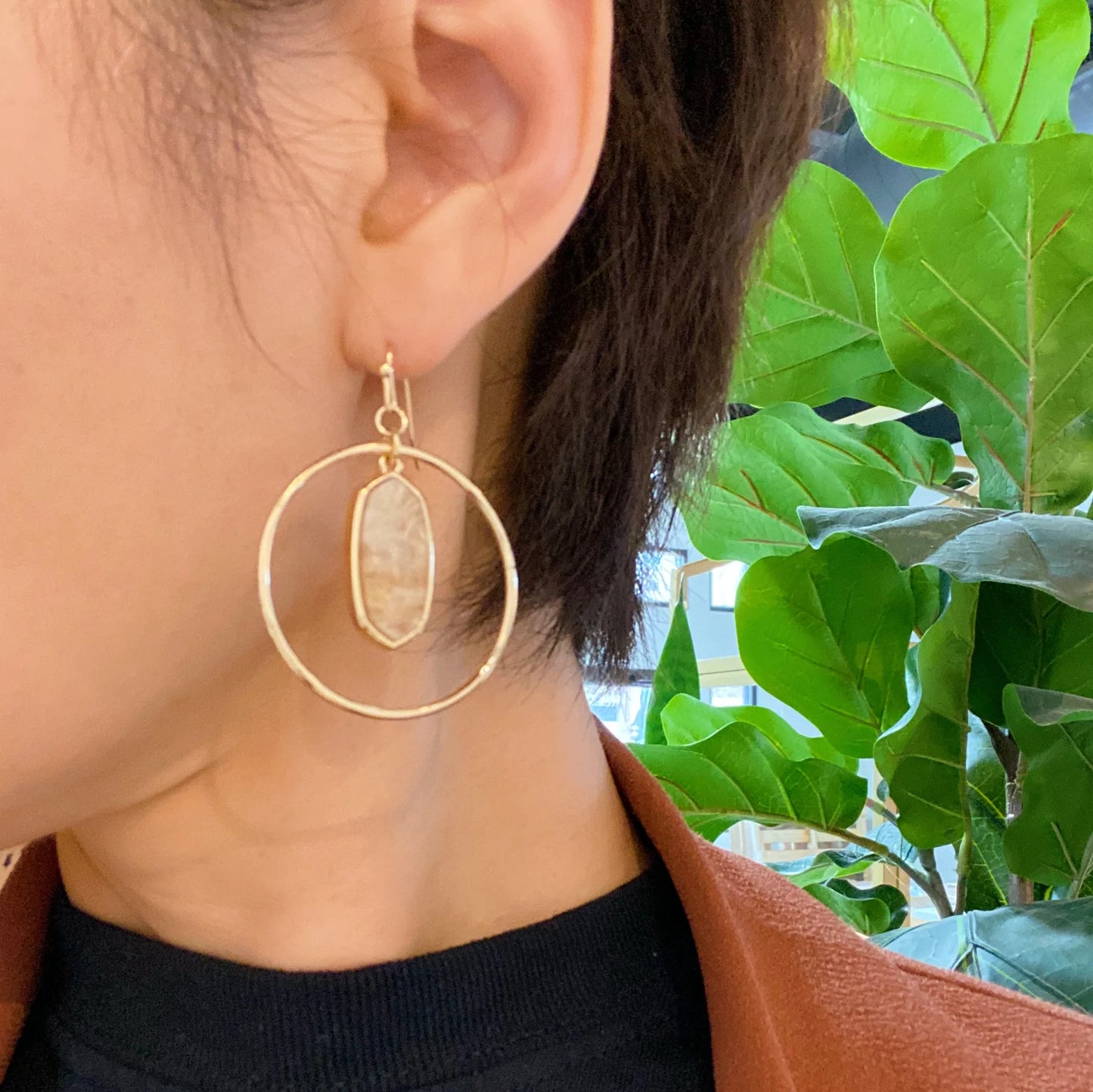 Kenzie Circle Nude Earrings