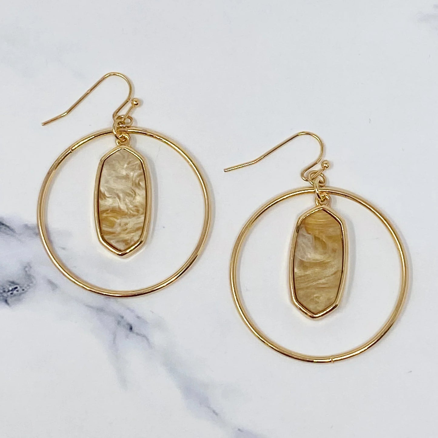 Kenzie Circle Nude Earrings