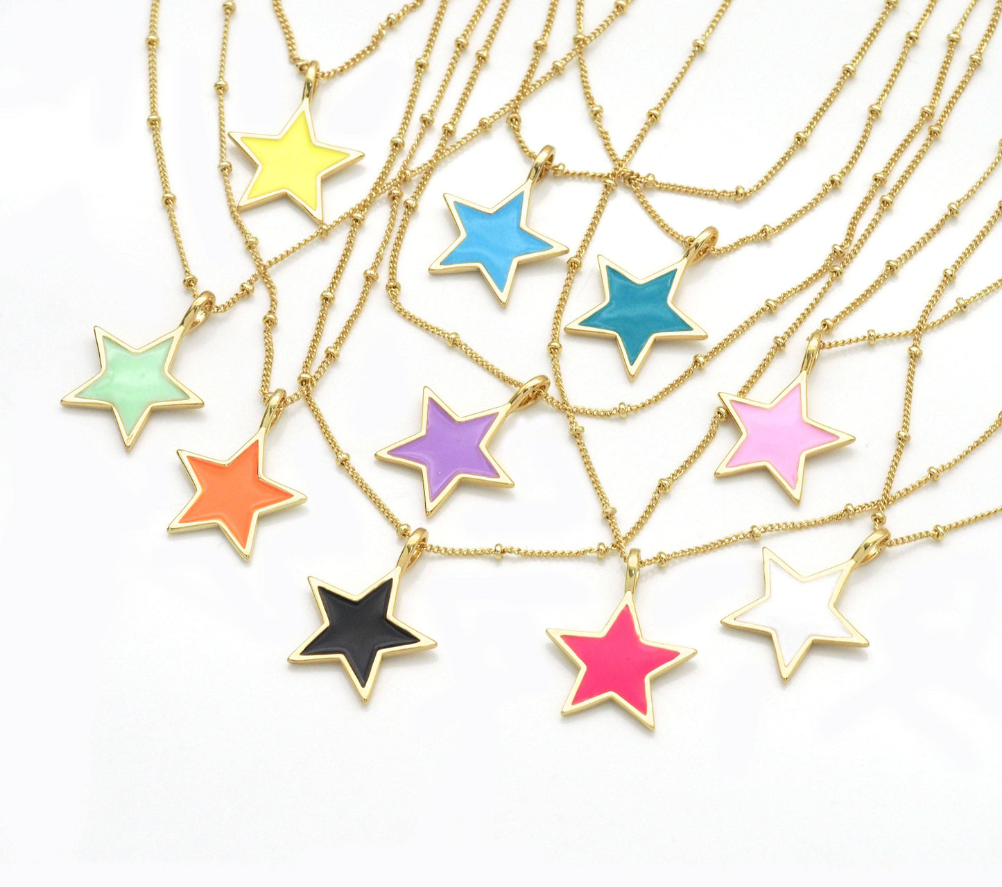 Star Enamel Necklace