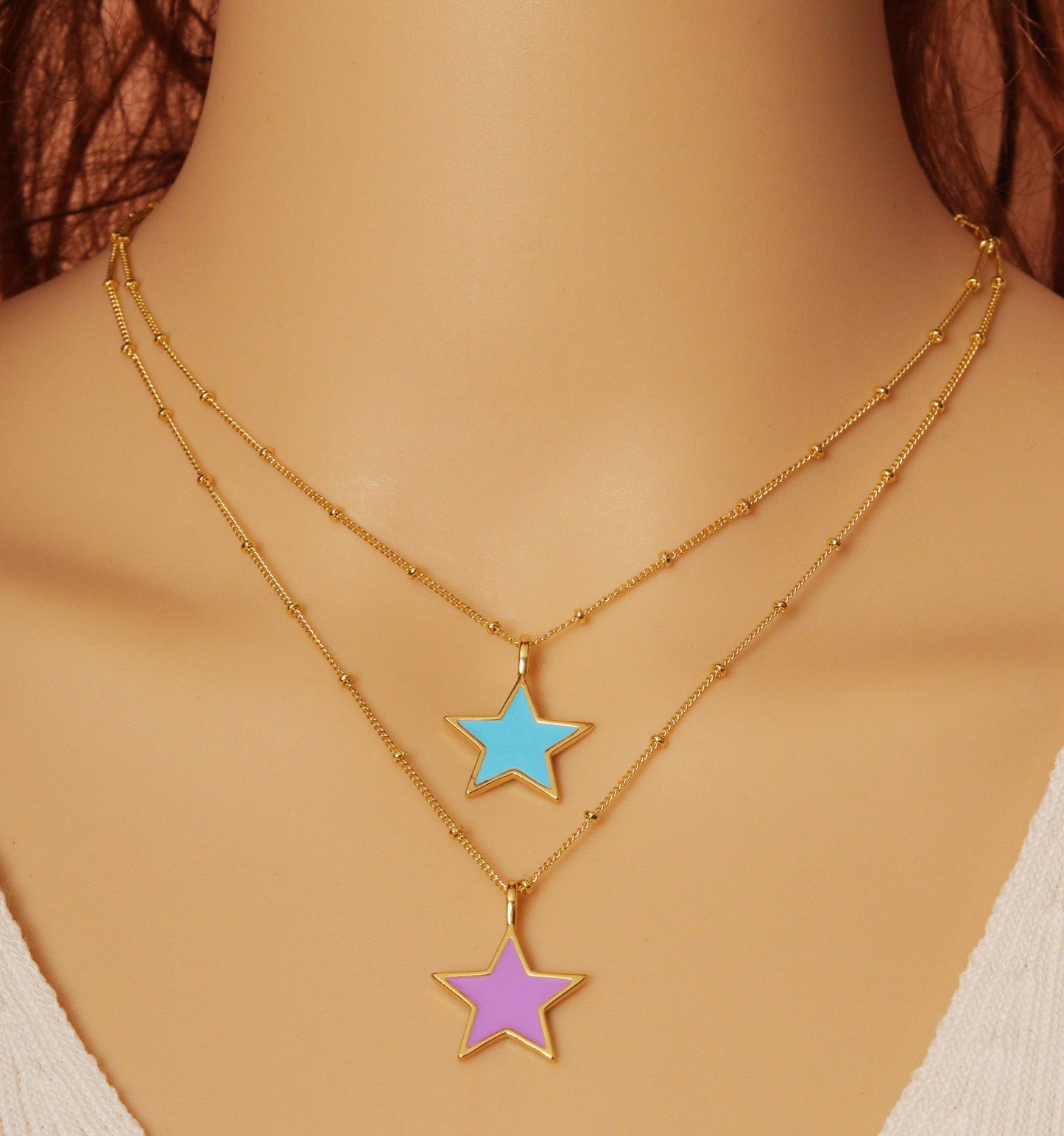 Star Enamel Necklace