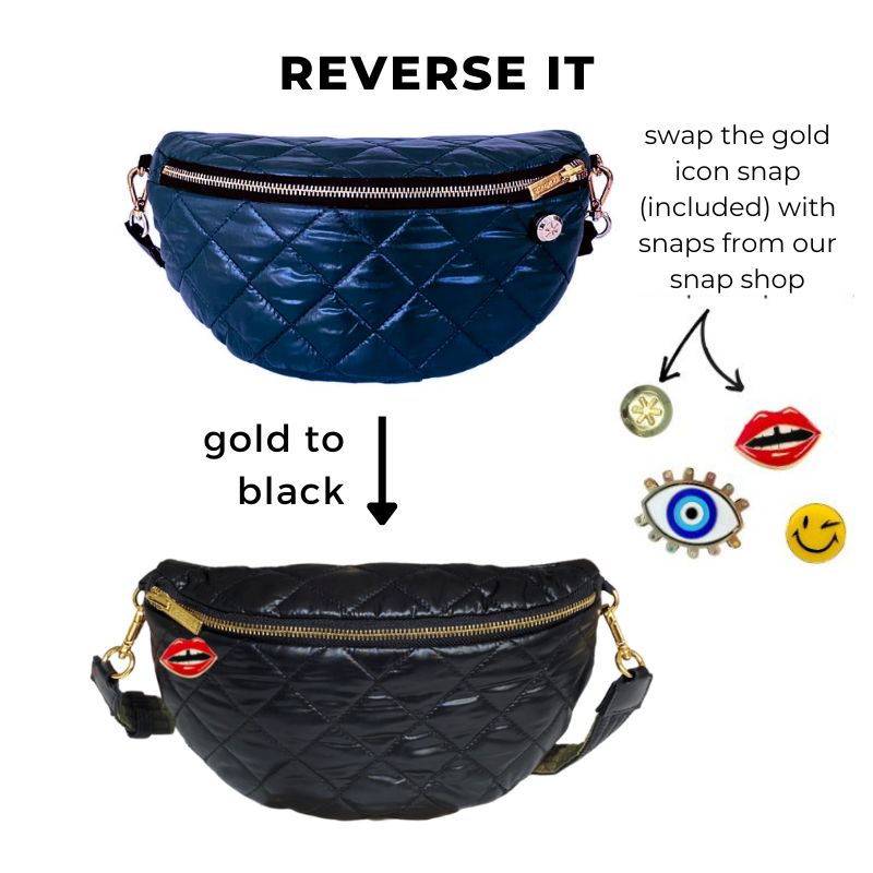 Navy Black Reversible Sling