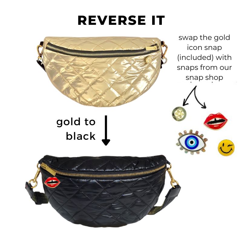 Gold Black Reversible Sling