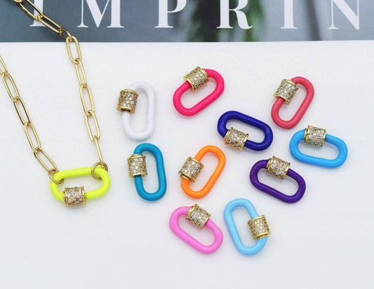 Paperclip Enamel Necklace